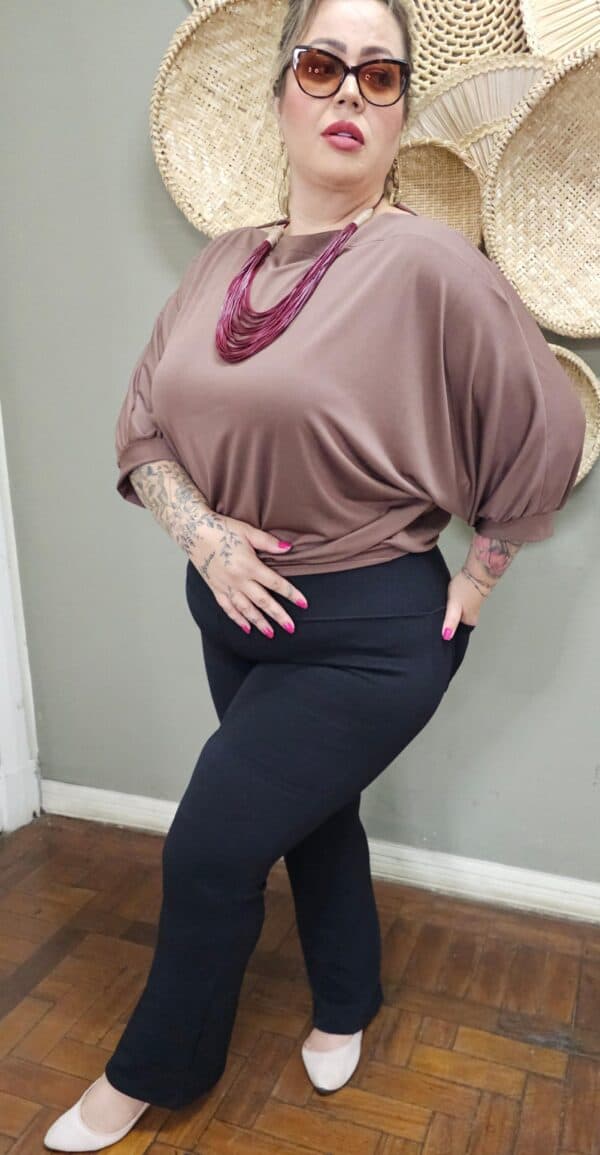 CALÇA FLARE FLANELADA